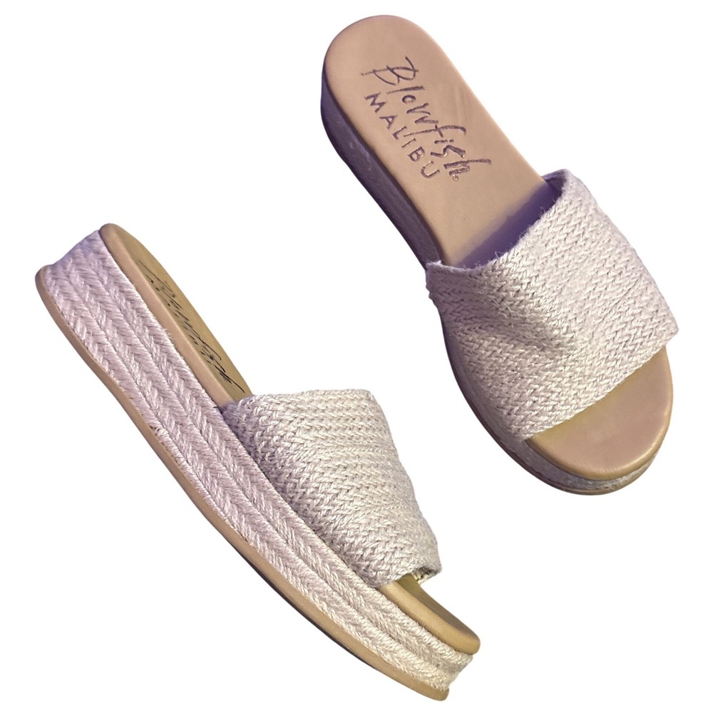 NEW Blowfish Malibu Marshlo-B Rope Espadrille Flatform Slide Sandals Size 10